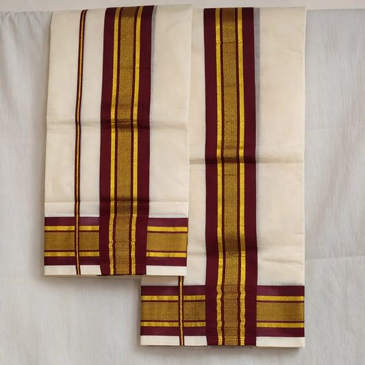 Cotton Set Mundu  | Ramachandra Kuthampully Handlooms