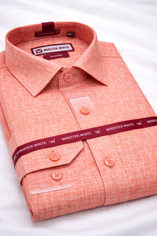 Linen Shirt – Peach | Ramachandra Kuthampully Handlooms