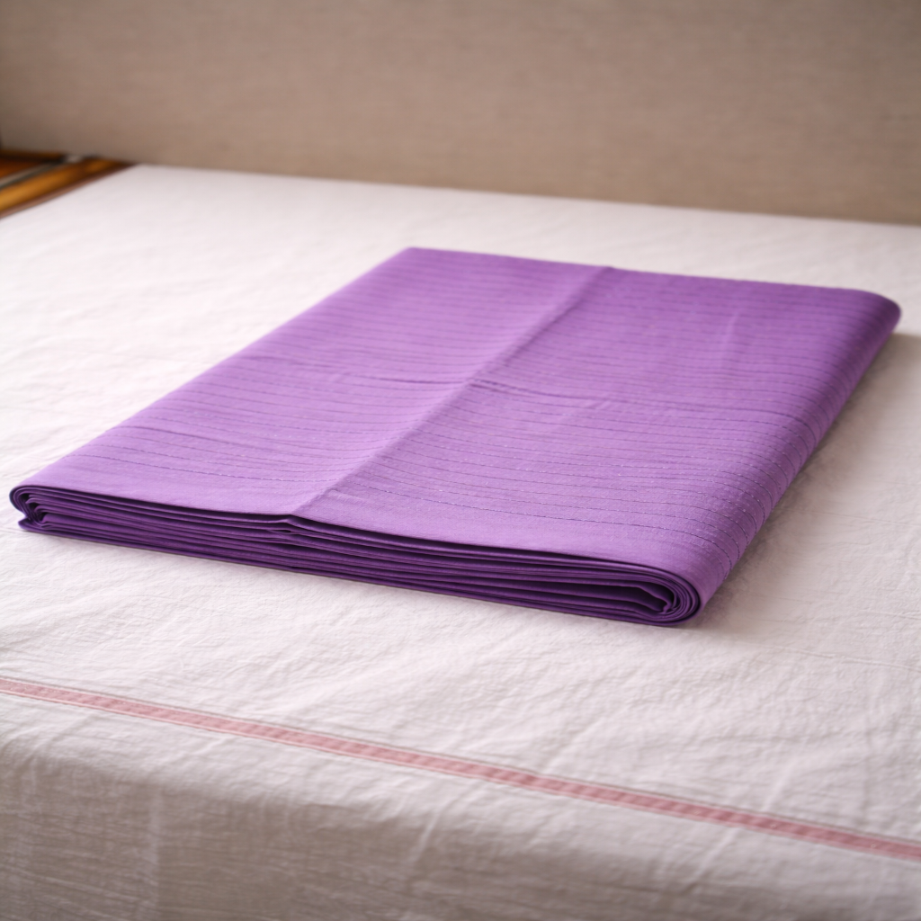 Lavender Vijithra silk handloom saree by Ramachandra Kuthampully Handlooms