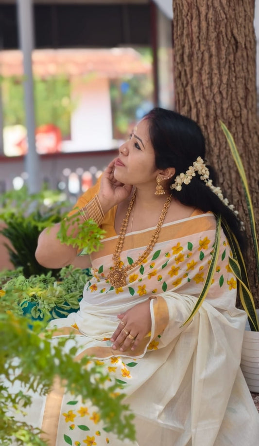 Tissue Kani Konna Set Saree/ Ramachandra Handlooms