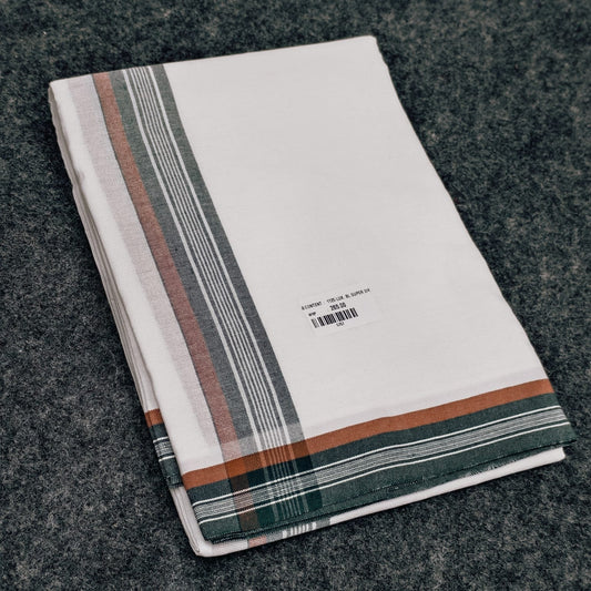 Single White  Mundu 5757/Ramachandra Handlooms