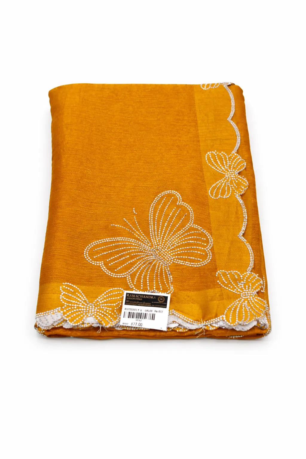 Butterfly fancy saree with elegant flowy design by Ramachandra Kuthampully Handlooms.