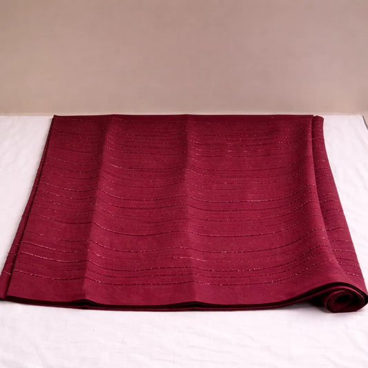 Maroon Vijithra silk handloom saree by Ramachandra Kuthampully Handlooms