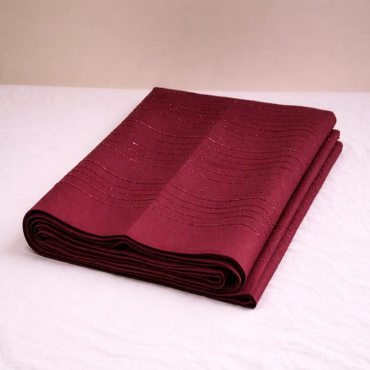 Maroon Vijithra silk handloom saree by Ramachandra Kuthampully Handlooms