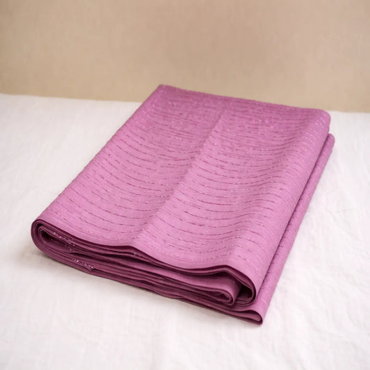 Onion peel pink Vijithra silk handloom saree by Ramachandra Kuthampully Handlooms