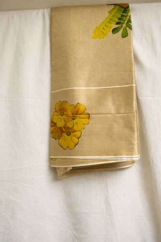 Premium tissue designed set saree with elegant patterns
