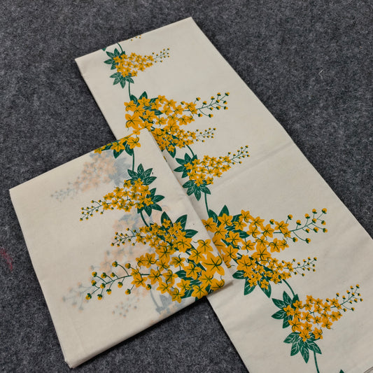 Gada Cotton Printed Set  Mundu | Ramachandra Kuthampully Handlooms