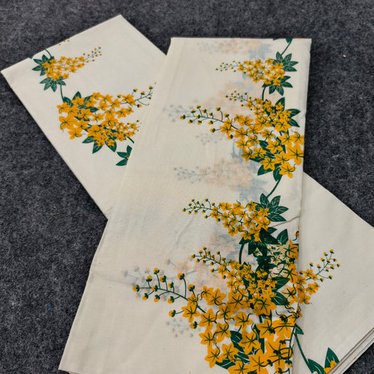 Gada Cotton Printed Set  Mundu | Ramachandra Kuthampully Handlooms