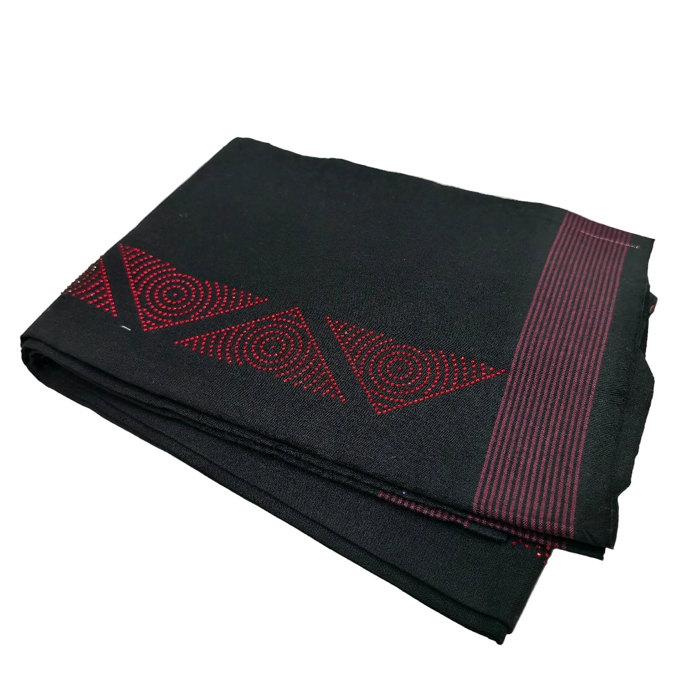 Kavi dhothi with colour dot detailing, traditional Kerala handloom by Ramachandra Kuthampully Handlooms.