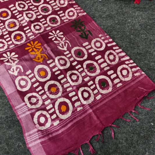 Batik Cotton Saree | RAMACHANDRA KUTHAMPULLY HANDLOOMS